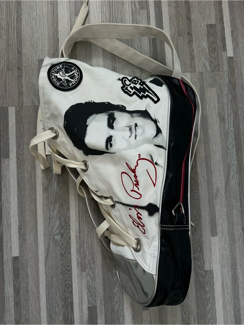 Elvis Presley Collectible Handbag Ashley M Sneaker Shape NWT, white